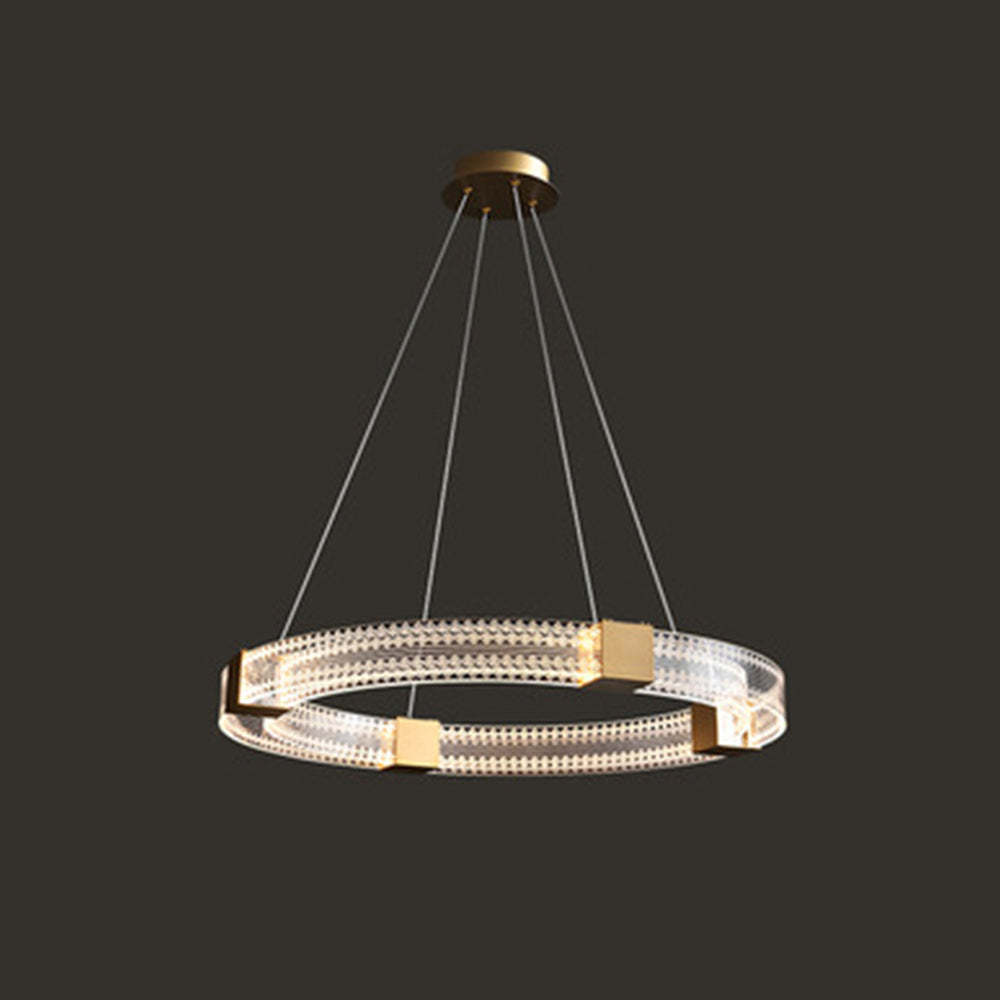 Evette Modern Round Acrylic Pendant Light - Warm White Glow