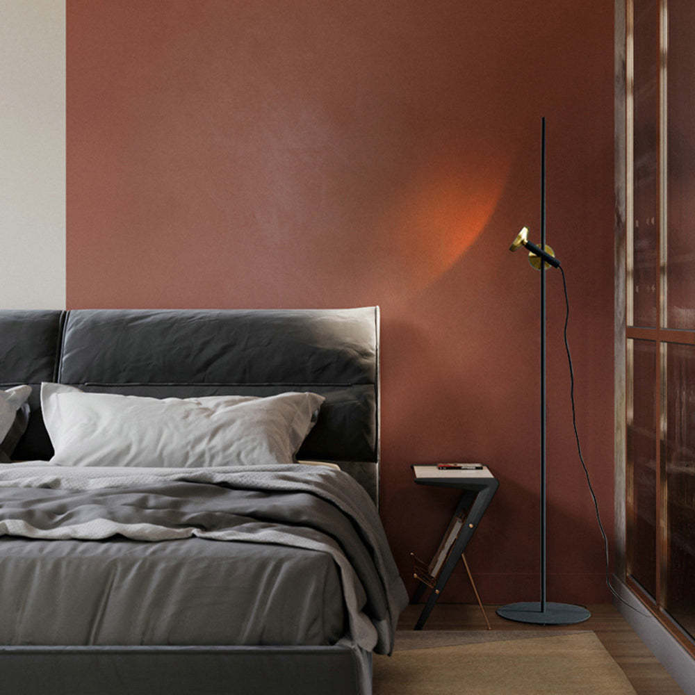 Salgado Floor Lamp in bedroom, modern minimalist lighting design