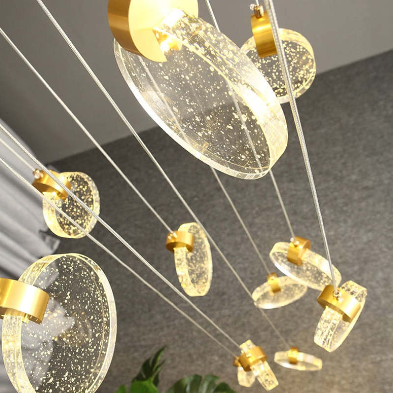 Kristy Chandelier - Crystal disc pendant lights
