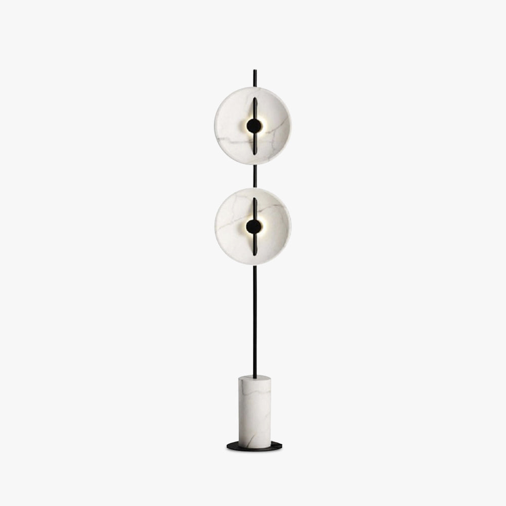 Salgado Modern Nordic Round Marble Metal Floor Lamp