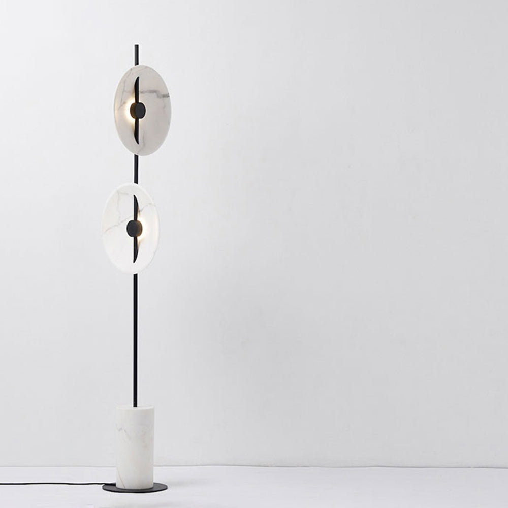 Salgado floor lamp with marble and metal detail
