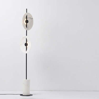 Salgado floor lamp with marble and metal detail