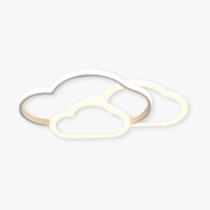 Quinn Modern Ceiling Light - Hollow Cloud Shape - White Finish