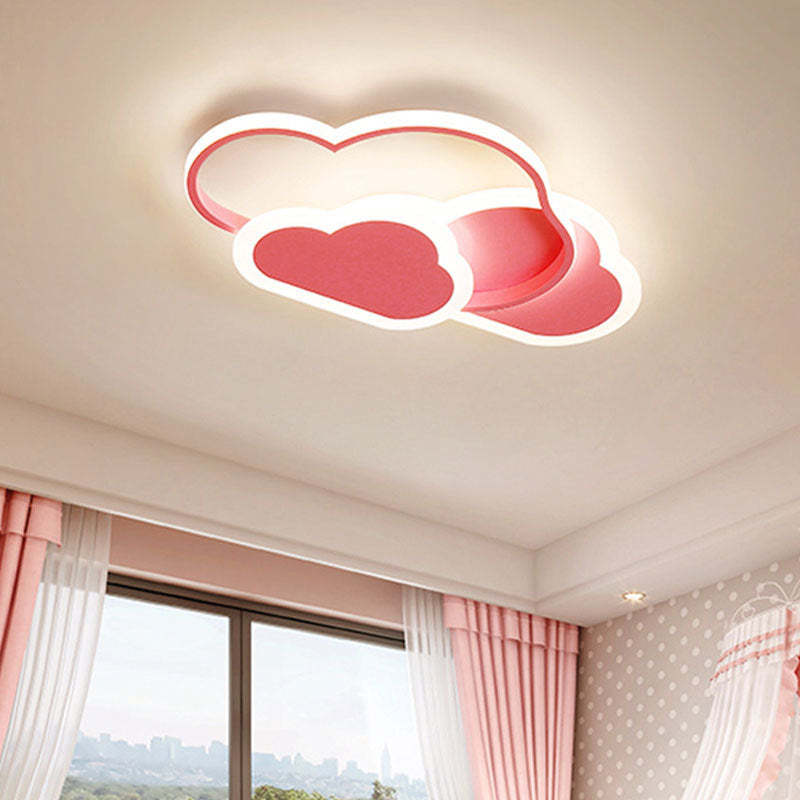 Pink Quinn Modern Ceiling Light in bedroom