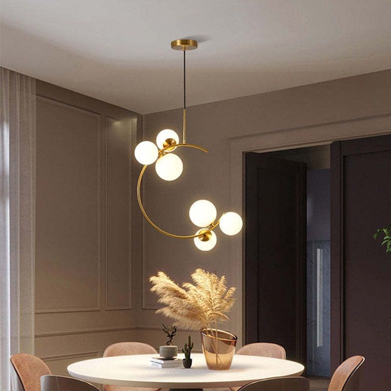 Valentina Pendant Light illuminating dining room