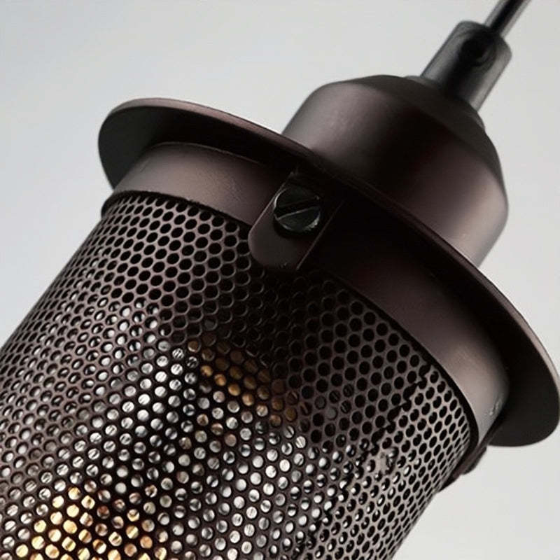 Close-up of Sanna Industrial Pendant Light's metal shade