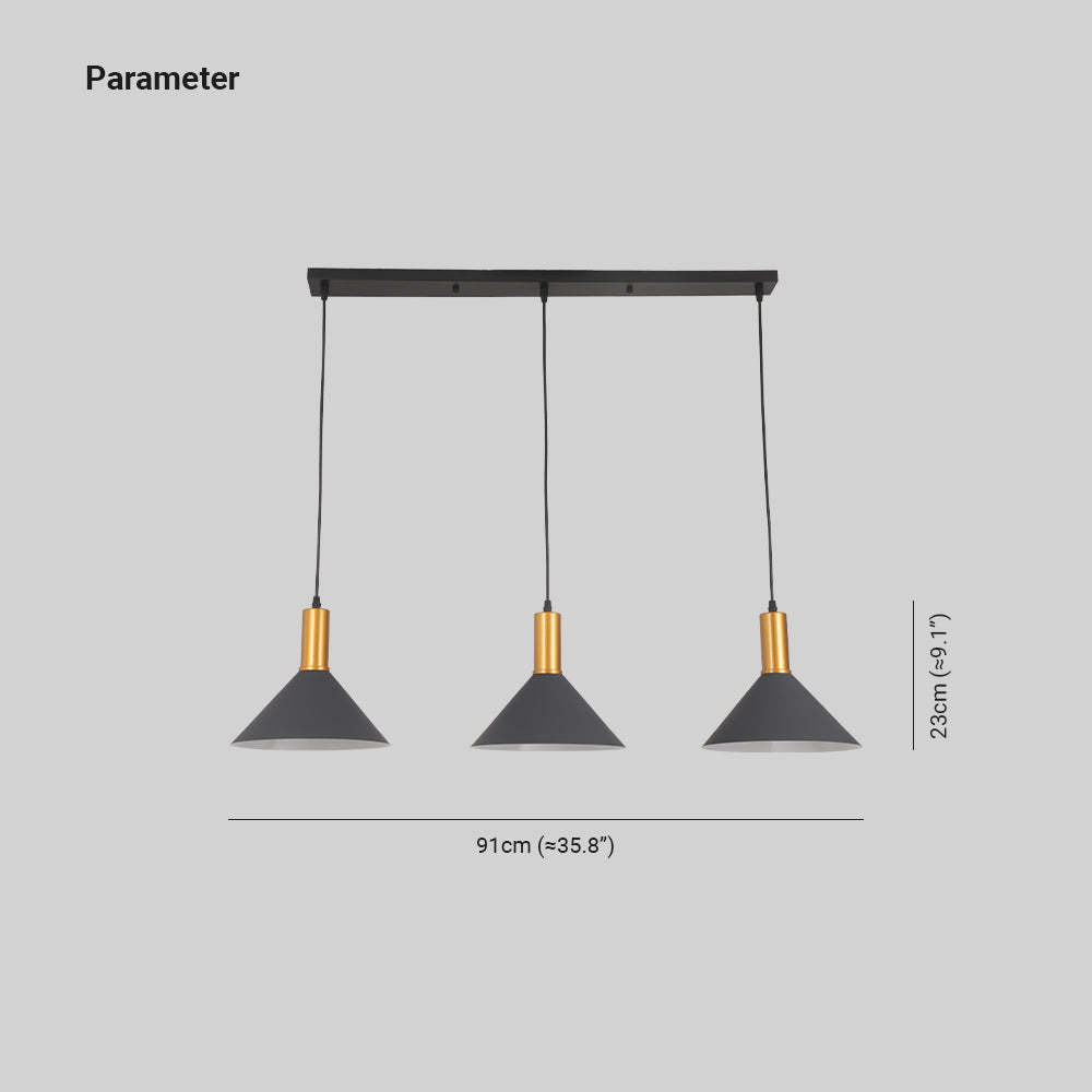 Carins Pendant Light dimensions: 91cm length, 23cm height.