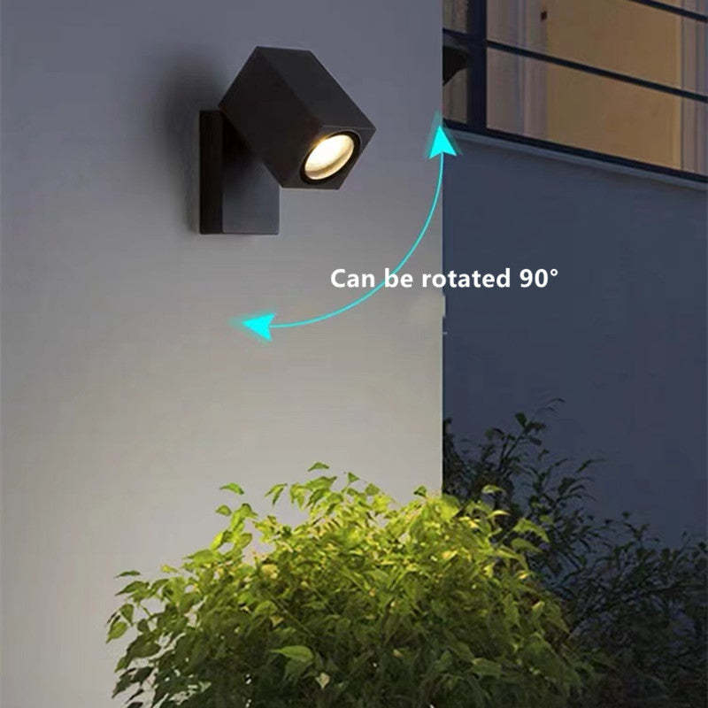 Rotatable Metal Spotlight Wall Lamp, 90 degree rotation
