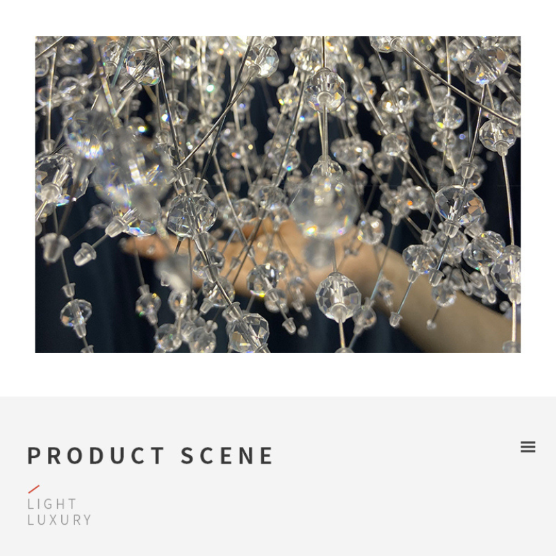 Lili Vintage Pendant Light crystal detail, luxury design