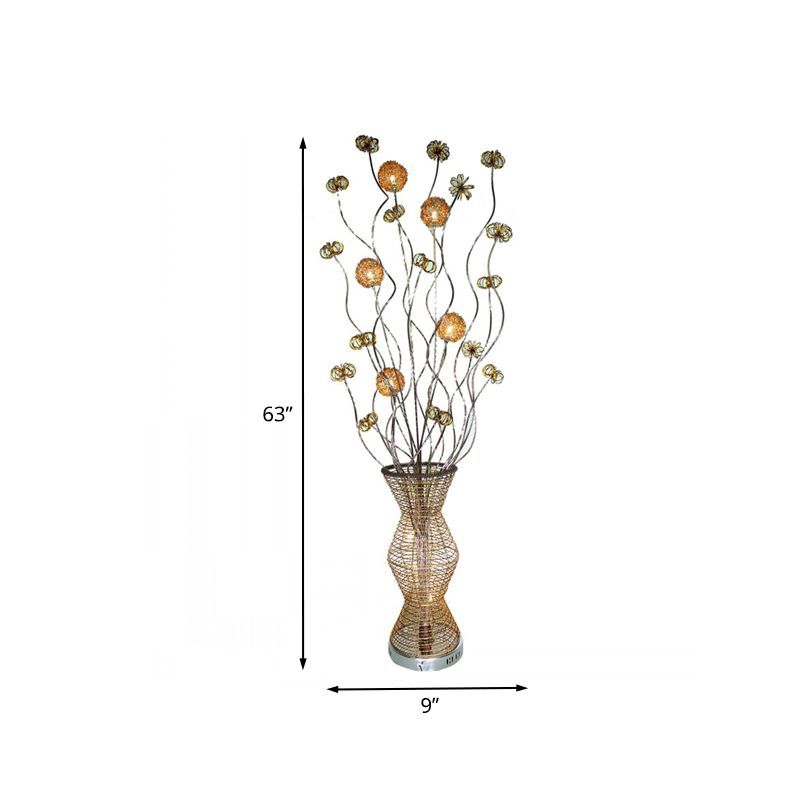 Bella Metal Vase Floor Lamp, 63 inch, Scandinavian style