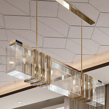 Kajetan Metal Pendant Light Luxury Rectangular Living Room