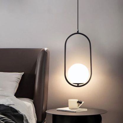 Bedroom lighting with Valentina Globe Pendant Light