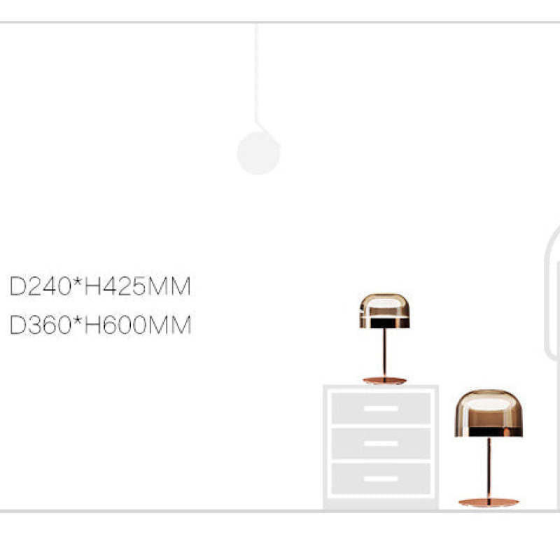 Hailie mushroom table lamp dimensions: 24x42.5cm, 36x60cm