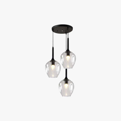 Valentina Nordic pendant light with glass shades