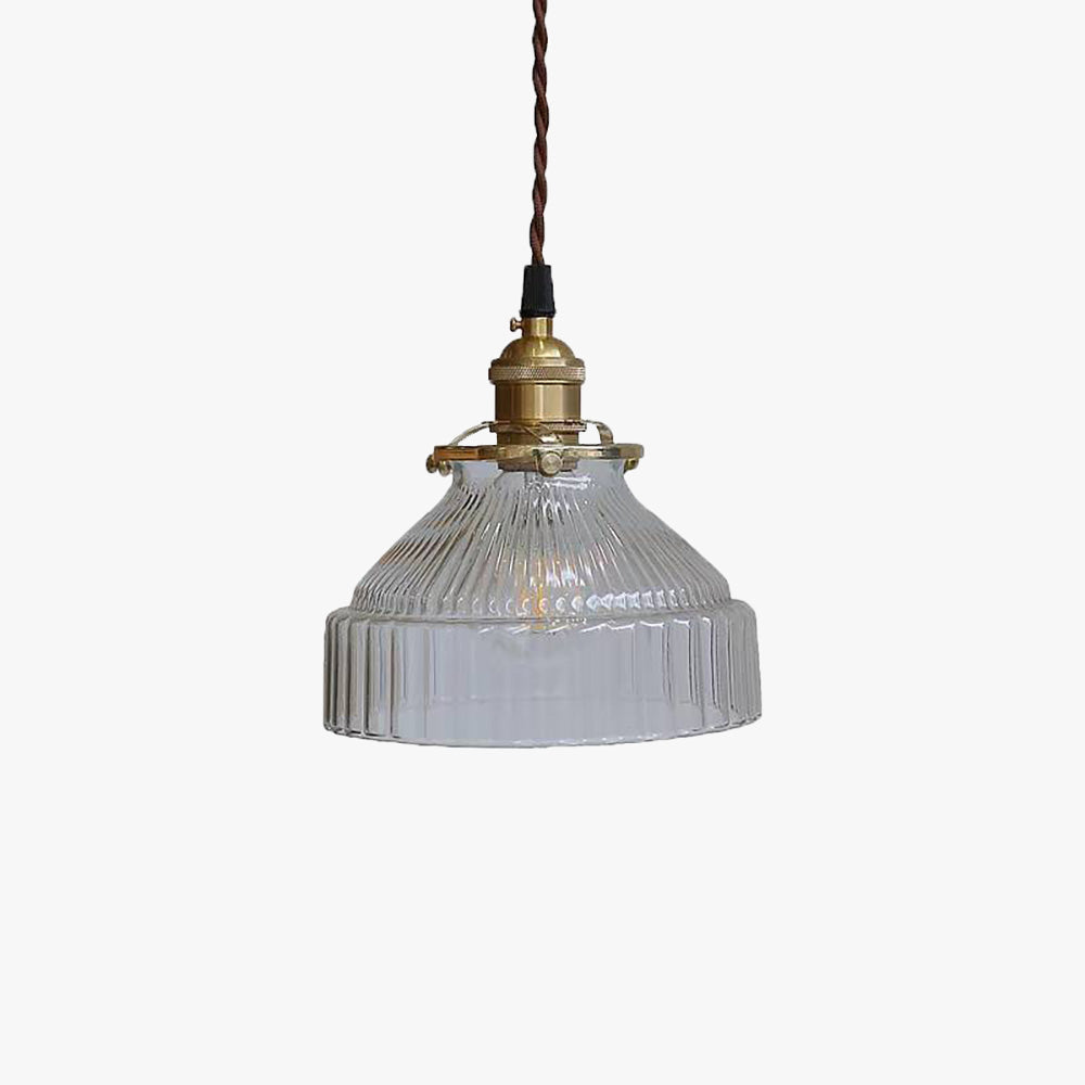 Cairns Pendant Light, Vintage Glass and Brass Dining Room Light