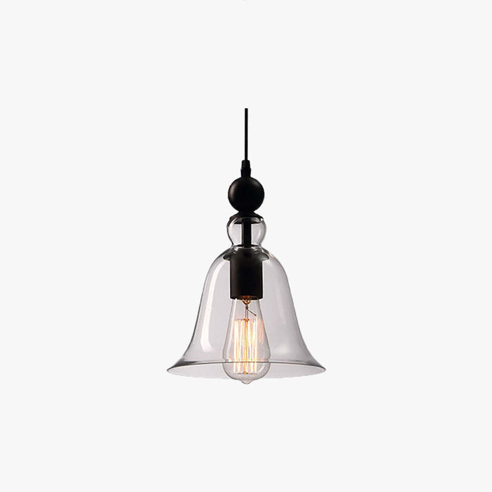 Cooley Bell Pendant Light with clear glass shade
