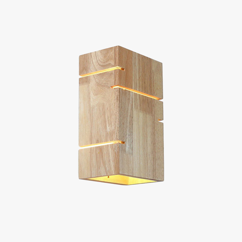 Ozawa Wood Wall Lamp, Rectangular, Bedside Lighting, Modern Design