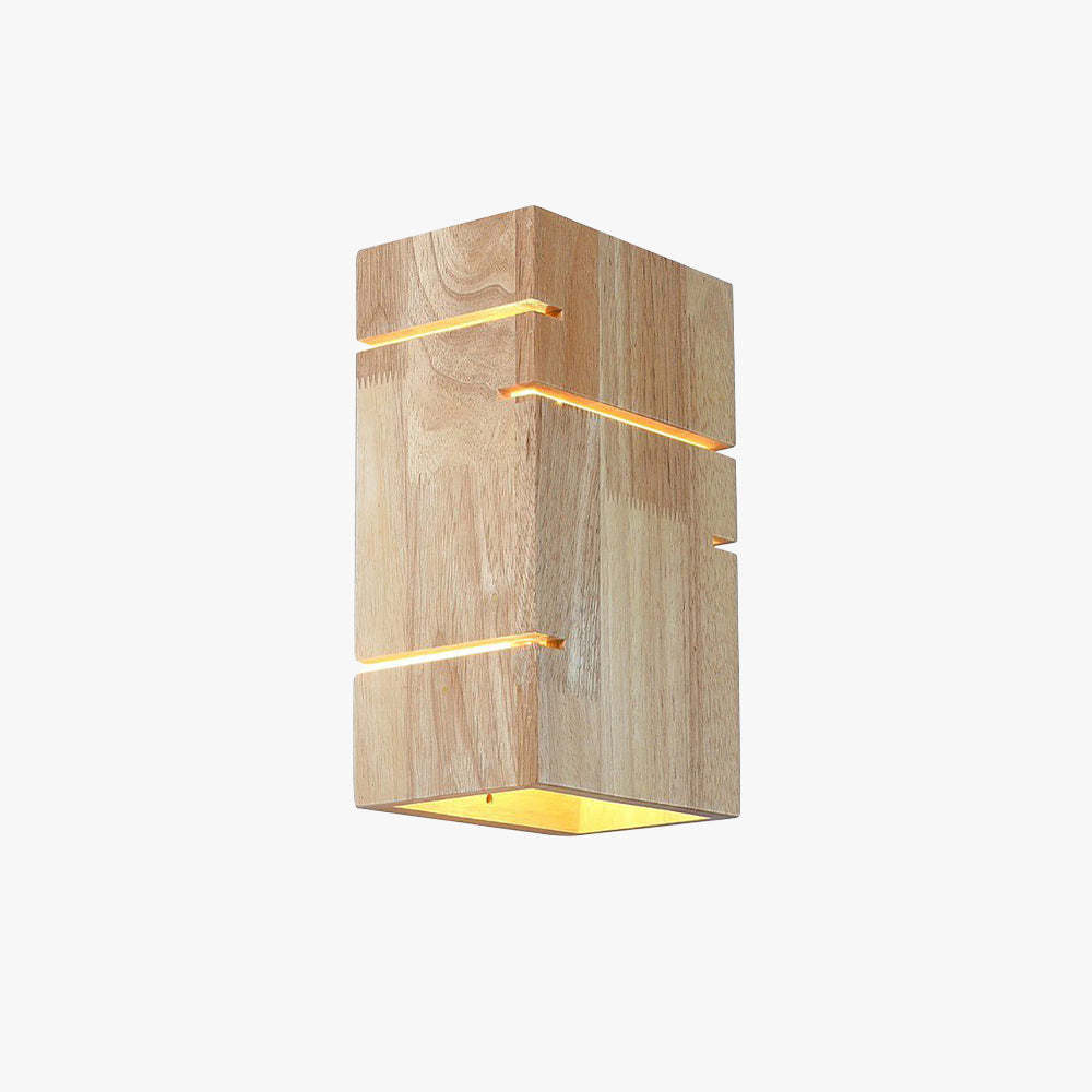 Ozawa Wood Wall Lamp, Rectangular, Bedside Lighting, Modern Design
