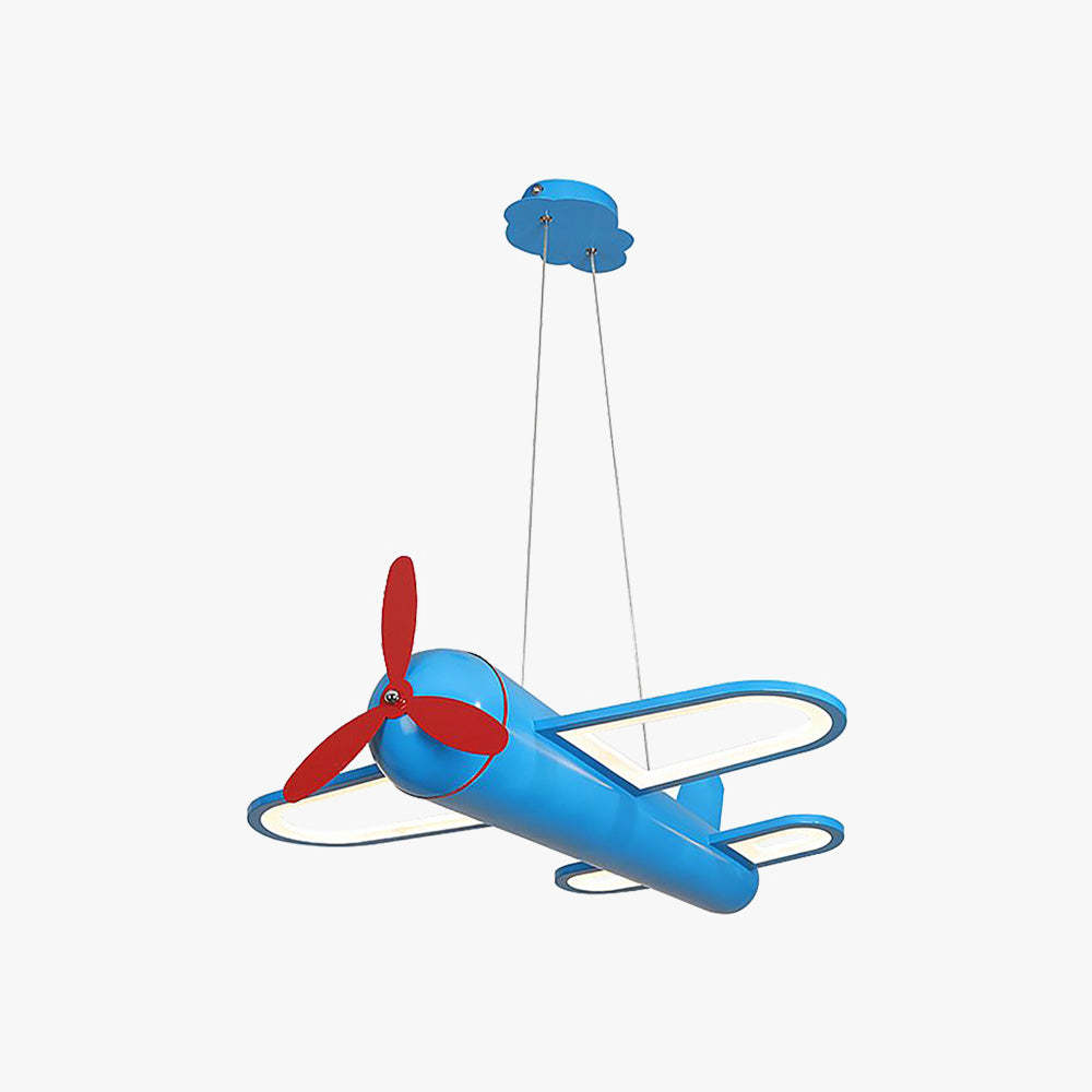 Minori Blue Airplane Pendant Light for Children's Room