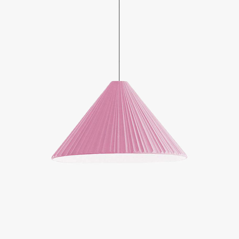 Pink triangle pendant light. Modern Nordic style lighting fixture.