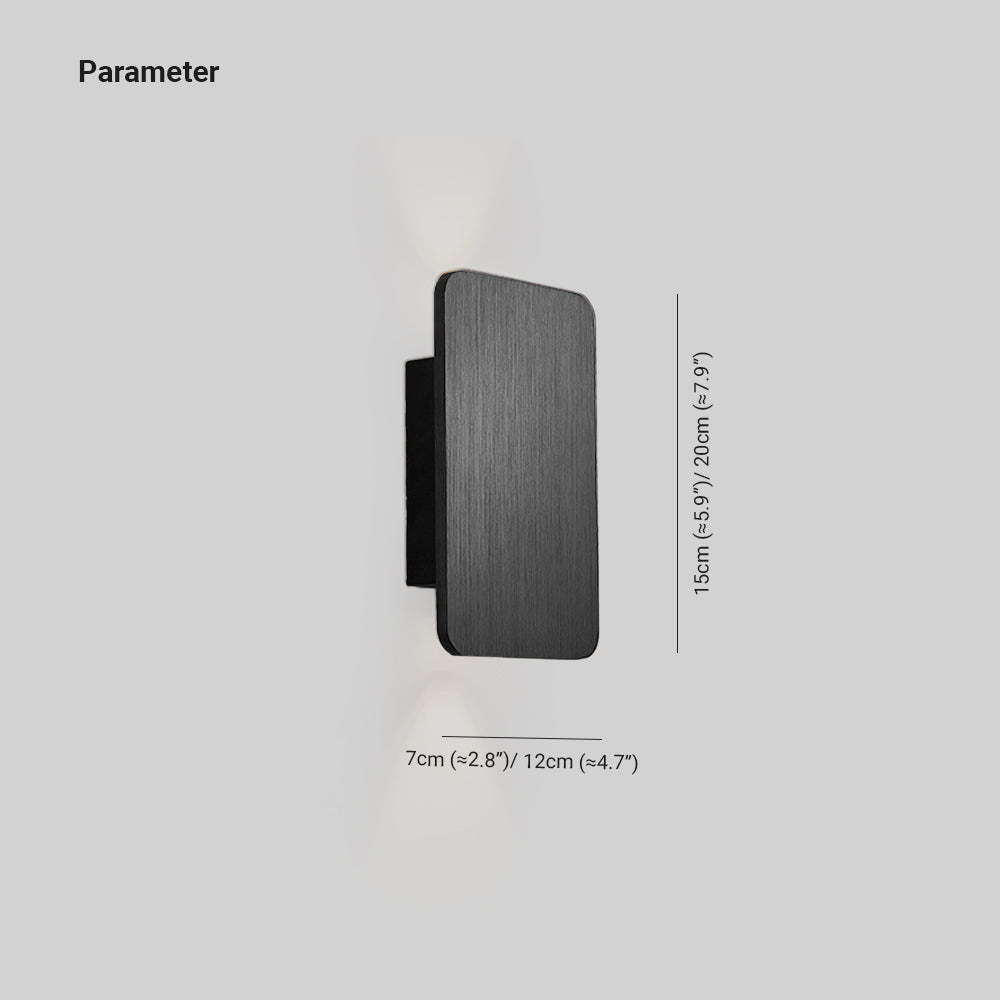 Ozawa Modern Indoor Wall Lamp dimensions, black finish