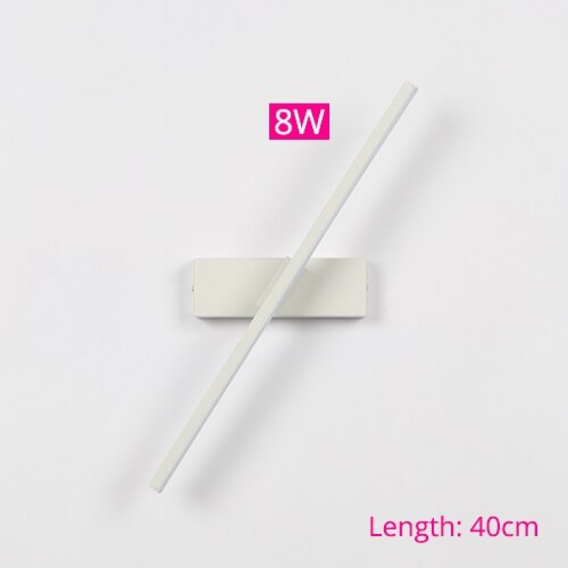 Modern white LED wall lamp, 8W, 40cm length