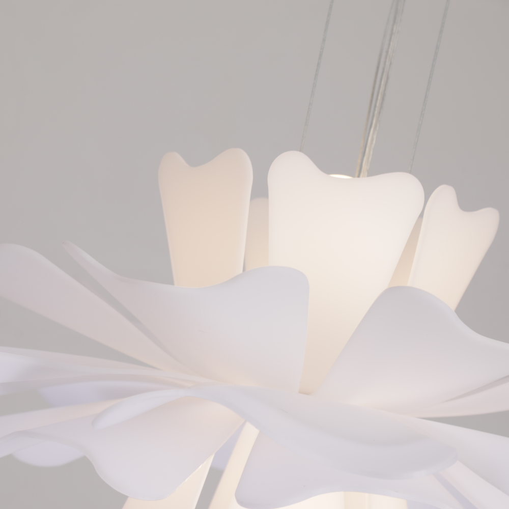 Bella Flower Pendant Light - Las Sola Artistic Lighting Bella Elegant Flower Pendant Light Metal Acrylic Living Room