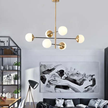 Valentina Nordic pendant light in a contemporary living room setting