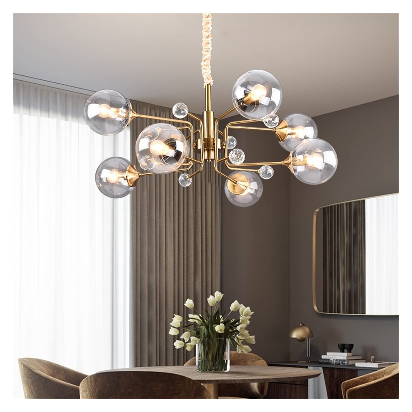 Valentina Chandelier in dining room - Nordic Modern Lighting