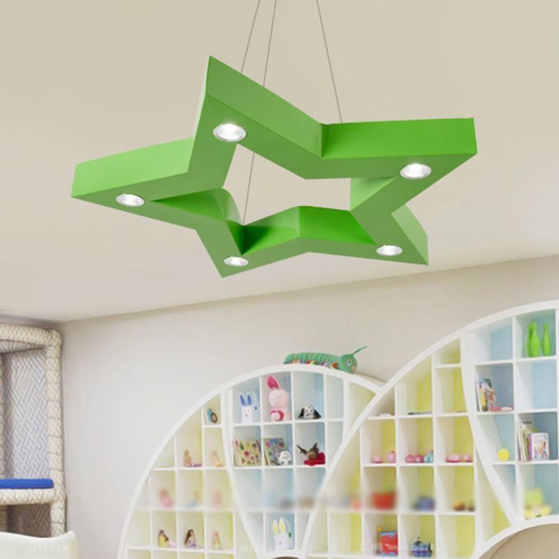 Green Minori Star Pendant Light in kid's room