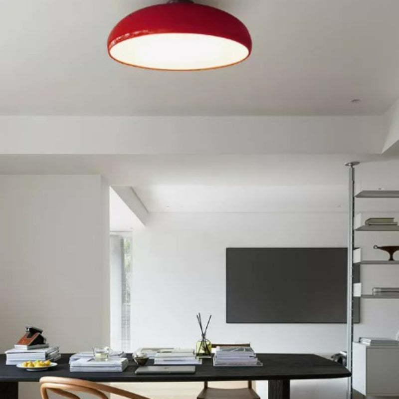 Red Morandi Vintage LED Ceiling Light in modern interior