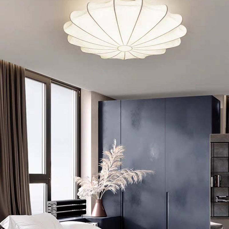 Renée Fabric Flush Mount Ceiling Light in Bedroom, elegant lighting