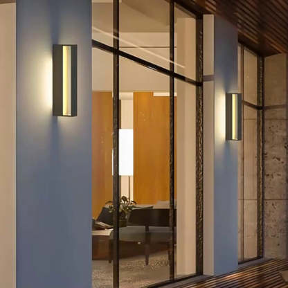Orr Outdoor Wall Lamp, Black, illuminating exterior wall