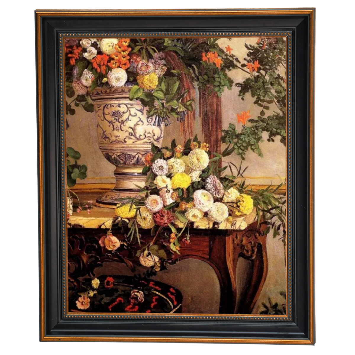 Floral Oil Painting Reproduction: Flowers by Frederic Bazille