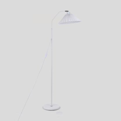 Ozawa white pleated floor lamp