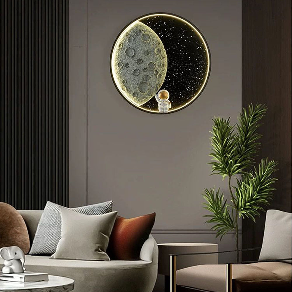 Elif Astronaut Moon Lamp - Modern Kids Room Decor