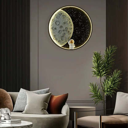 Elif Astronaut Moon Lamp - Modern Kids Room Decor