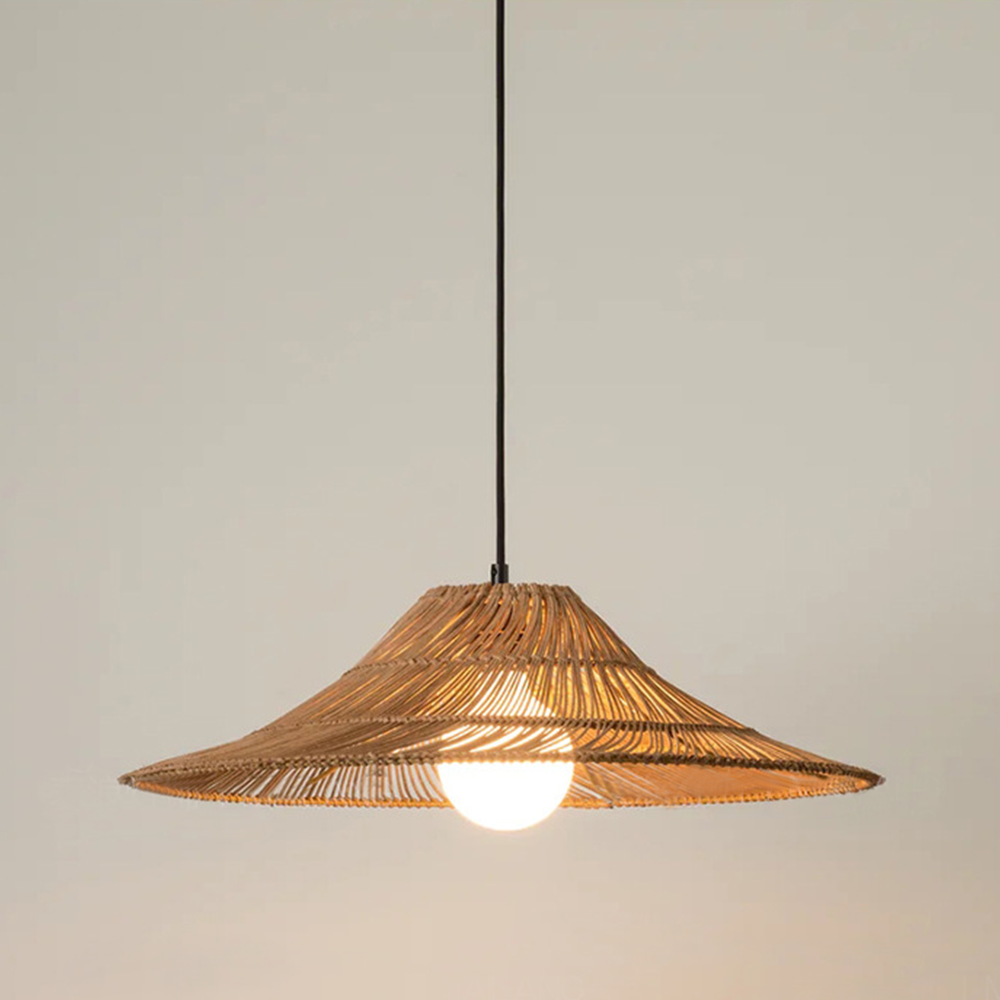 Muto Rattan Pendant Light - Warm Lighting