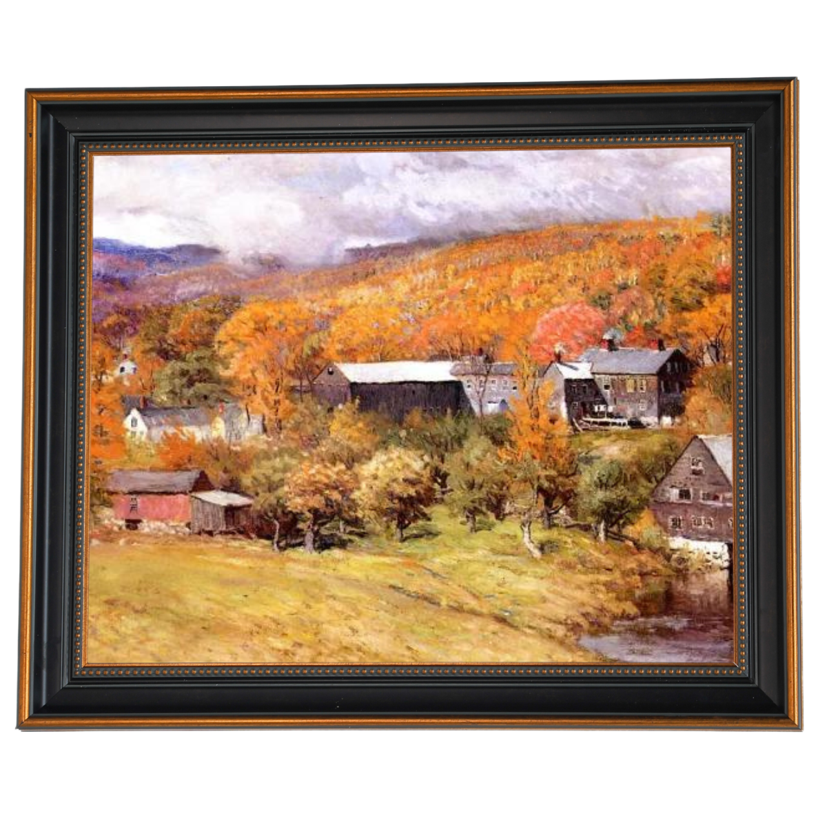 Ogunquit, Maine autumn landscape painting framed