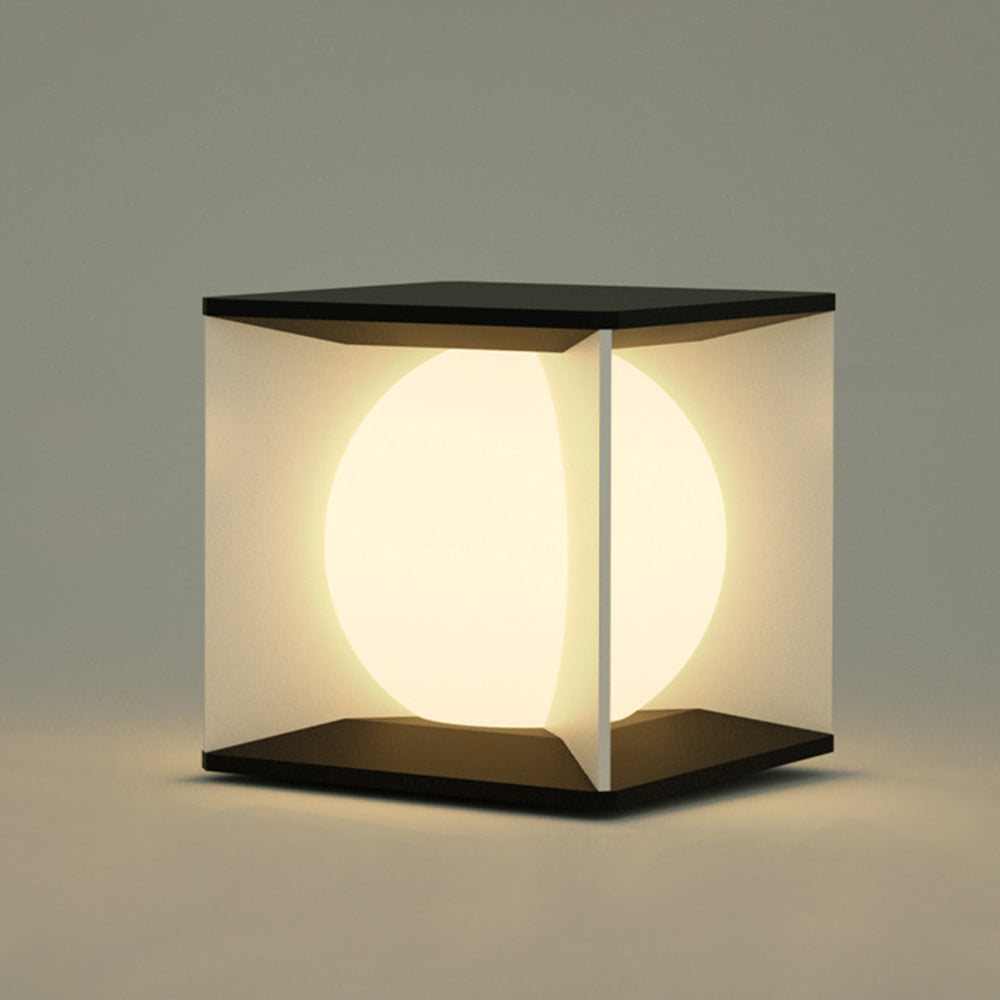 Elif Moon Outdoor Light. Modern pillar lamp.