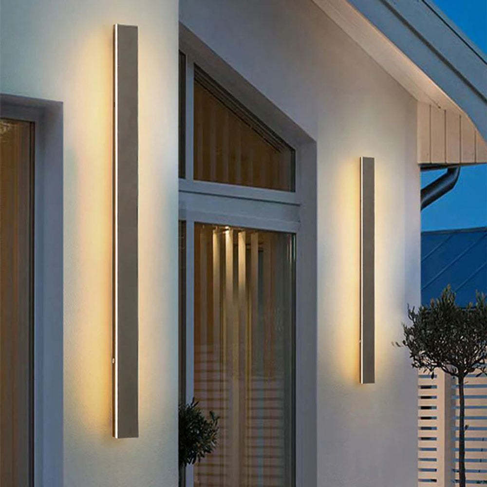 Edge Linear Outdoor Wall Sconce, Minimalist exterior lighting