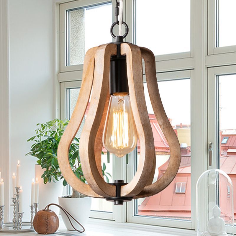 Alessio Wood Pendant Light - Rustic Lighting
