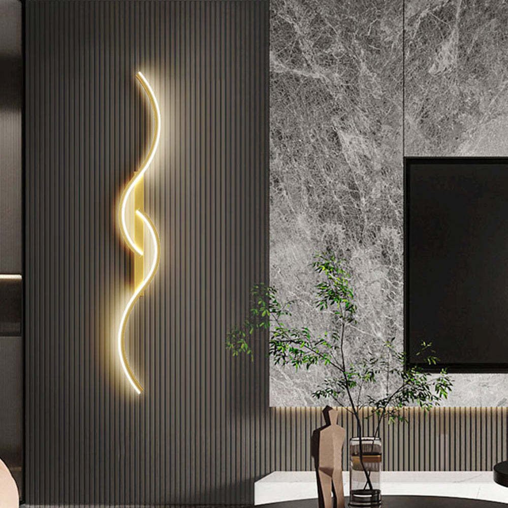Louise Modern Wave Wall Lamp in Living Room