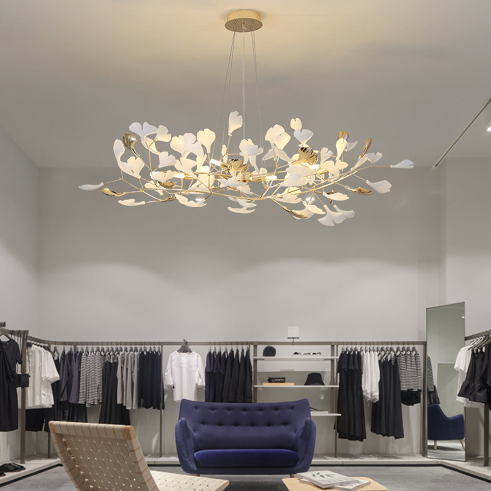 Olivia Modern Petal Shaped Metal Ceramic Chandelier Dining Room