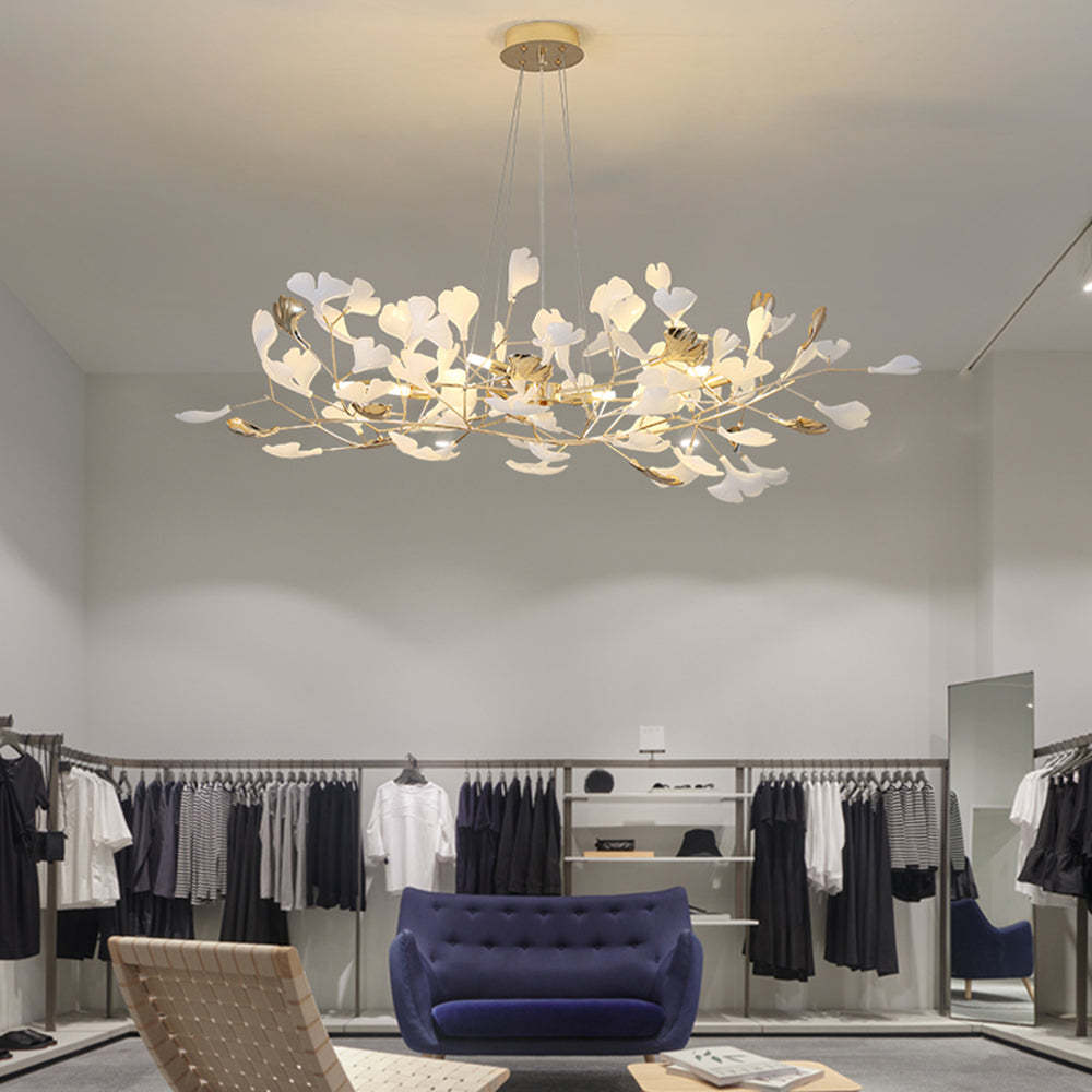 Olivia Modern Petal Shaped Metal Ceramic Chandelier Dining Room