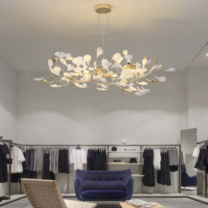 Olivia Modern Petal Shaped Metal Ceramic Chandelier Dining Room