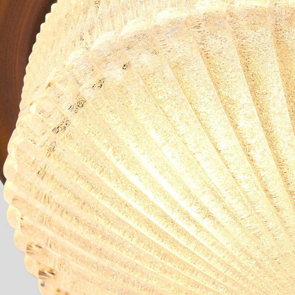 Close up of Alessio Glass Flush Mount Ceiling Light