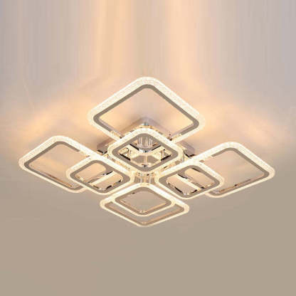 Lacey Modern Square Flush Mount Ceiling Light - Close Up