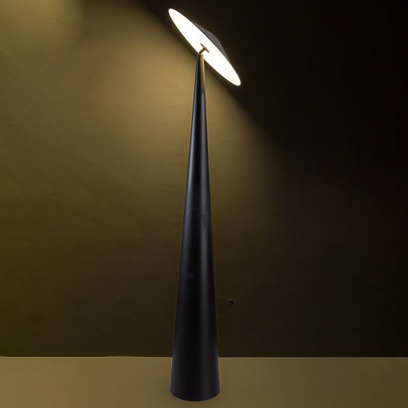 Salgado Floor Lamp: Modern black saucer lamp design