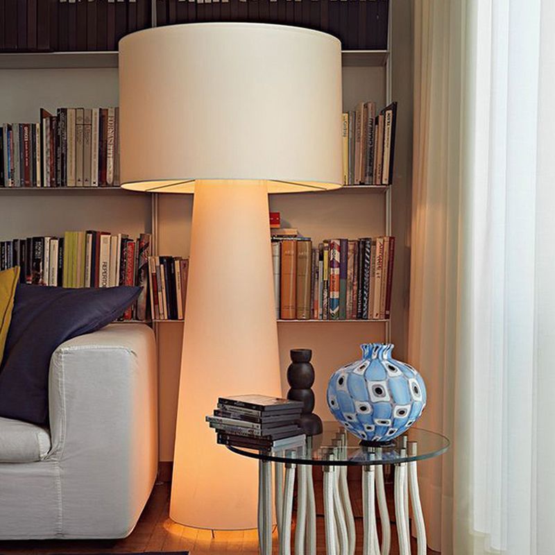 Eryn Fabric Floor Lamp in Living Room